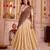 Cream Kanchipuram Zari Weaving Lehenga Choli with Dupatta