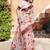 white multicolor cotton blend saree with floral print