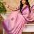 purple pink chocolate silk blend saree embellished border work (sfsrsk1010)