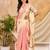 peach cream chocolate silk blend saree with embellished border (sfsrsk1009)