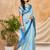 sky blue chocolate silk blend saree embellished border work (sfsrsk1008)