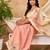peach cream chocolate silk blend saree with embellished border (sfsrsk1009)