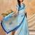 sky blue chocolate silk blend saree embellished border work (sfsrsk1008)