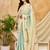 mint green chocolate silk blend saree embellished border work (sfsrsk1007)