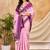 purple pink chocolate silk blend saree with embellished border (sfsrsk1006)