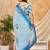 sky blue chocolate silk blend saree embellished border work (sfsrsk1008)