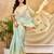 mint green chocolate silk blend saree embellished border work (sfsrsk1007)