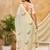 mint green chocolate silk blend saree embellished border work (sfsrsk1007)