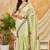 pista green chocolate silk blend saree embellished border work (sfsrsk1005)
