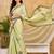 pista green chocolate silk blend saree embellished border work (sfsrsk1005)
