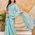 sky blue chocolate silk blend saree with embellished border (sfsrsk1004)