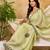 pista green chocolate silk blend saree embellished border work (sfsrsk1005)