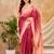 pink red chocolate silk blend saree with embellished border (sfsrsk1003)