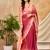 pink red chocolate silk blend saree with embellished border (sfsrsk1003)