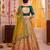 Light Orange Jacquard Silk Zari Work Lehenga Choli with Dupatta