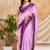 purple chocolate silk blend saree with embellished border (sfsrsk1001)