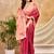 pink red chocolate silk blend saree with embellished border (sfsrsk1003)