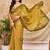 mustard chocolate silk blend saree with embellished border (sfsrsk1002)