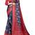blue pink shimmer handloom cotton blend digital print saree