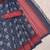 blue pink shimmer handloom cotton blend digital print saree