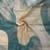 teal turquoise shimmer handloom cotton blend digital print saree