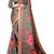 sea green pink shimmer handloom cotton blend digital print saree