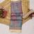purple pink shimmer handloom cotton blend saree floral print