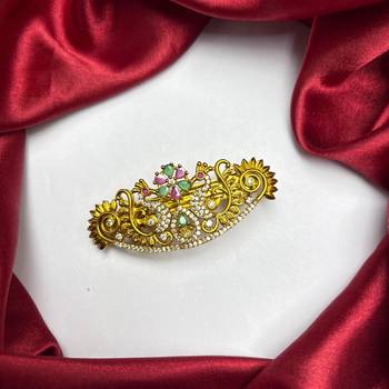 Elegant Crystal Hair Clip, Rhinestone Bridal Bun Accessory, Wedding Jewelry 2