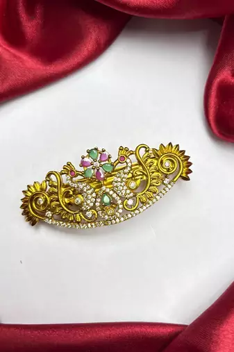 Elegant Crystal Hair Clip, Rhinestone Bridal Bun Accessory, Wedding Jewelry