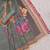 sea green pink shimmer handloom cotton blend digital print saree