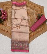 cream shimmer handloom cotton blend digital print saree (t sfshmr46)