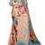 beige blue shimmer handloom cotton blend digital print saree