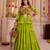 Green Cotton Mirror & Gamthi Work Lehenga Choli Set