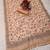 beige pink shimmer handloom cotton blend saree with floral print (t sfshmr40)