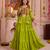 Green Cotton Mirror & Gamthi Work Lehenga Choli Set