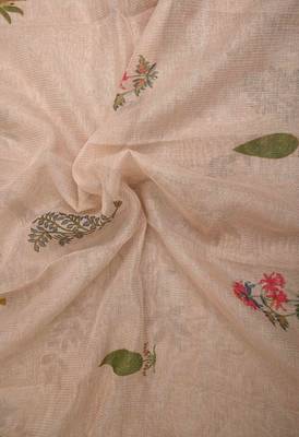 cream shimmer handloom cotton blend digital print saree (t sfshmr46) 5