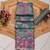 teal shimmer handloom cotton blend saree floral print (t sfshmr38)