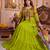 Green Cotton Mirror & Gamthi Work Lehenga Choli Set