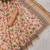beige pink shimmer handloom cotton blend saree with floral print (t sfshmr40)