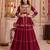 Maroon Cotton Mirror & Gamthi Work Lehenga Choli Set