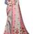 pink white shimmer handloom cotton blend saree floral print (t sfshmr37)