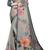 sea green shimmer handloom cotton blend saree with floral print (t sfshmr39)