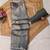 grey blue shimmer handloom cotton blend saree with floral print (t sfshmr36)