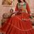 Orange Cotton Mirror & Gamthi Work Lehenga Choli Set