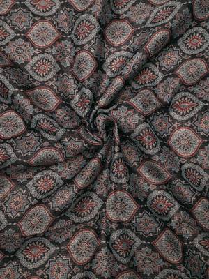 grey purple shimmer handloom cotton blend digital print saree 5