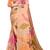 peach pink shimmer handloom cotton blend saree floral print (t sfshmr31)