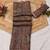 brown shimmer handloom cotton blend saree with floral print