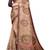 beige shimmer handloom cotton blend saree with floral print (t sfshmr29)
