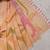 peach pink shimmer handloom cotton blend saree floral print (t sfshmr31)