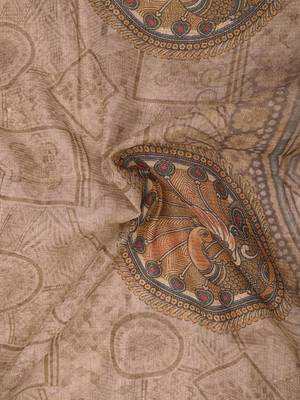 beige shimmer handloom cotton blend saree with floral print (t sfshmr29) 5